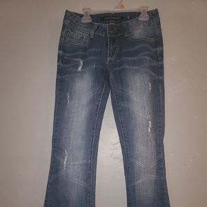 Urban Behavior boot cut destroyed jeans